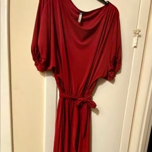 Deep red maxi dress size XL